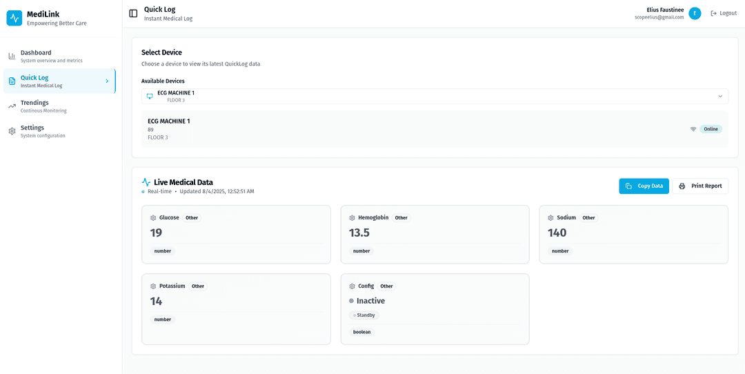 MediLink Dashboard